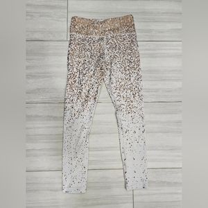 Zyia white and gold size 4 leggings womens